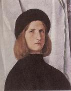 Lorenzo Lotto Portrait of a Youth Against a White Curtain oil painting picture wholesale